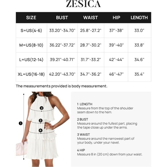 Women's Summer Halter Dress Sleeveless Ruffle Tiered Layered Chiffon Mini Dress - Picture 6 of 8